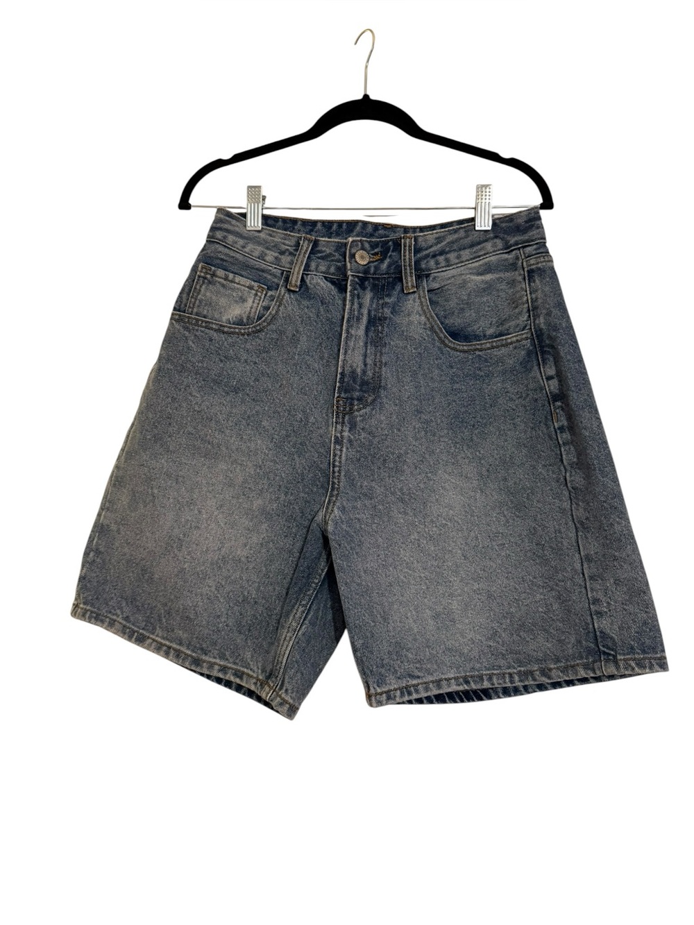 J.Galt Brandy Melville Wide Leg Denim Shorts Jorts Medium Wash Size S